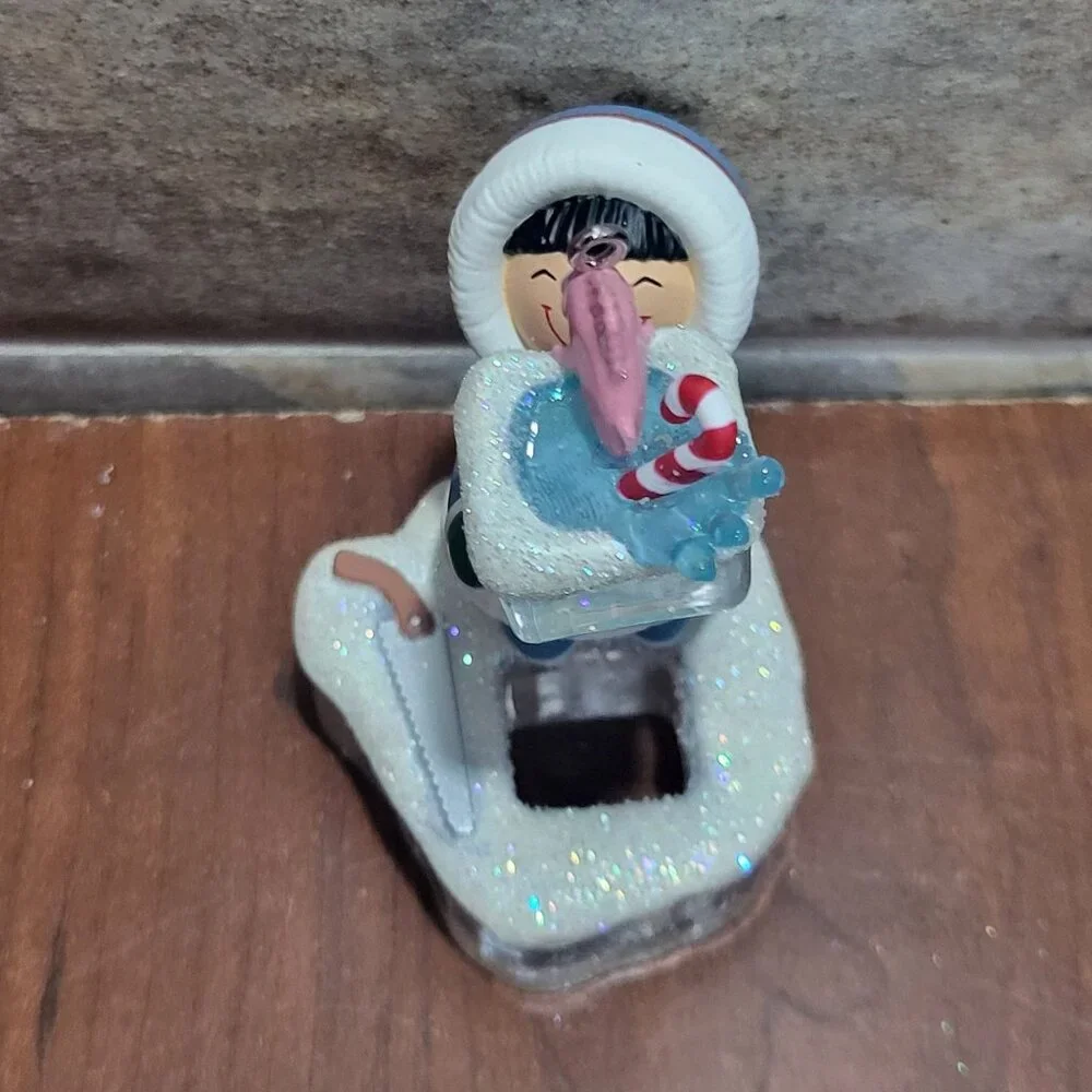 Hallmark Christmas Ornament Frosty Friends 2015 Fish Fishbowl Block of Artic Ice